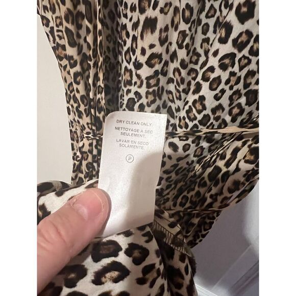 New Velvet by Graham & Spencer leopard wrap dress size xl - Picture 7 of 11